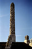 Oslo, Norway. Vigeland Park. The famous monolith, made from a single piece of granite. 